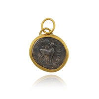 Sterling Silver and 24K Yellow Gold Queen Bee with Diamond Charm