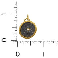 Sterling Silver and 24K Yellow Gold Queen Bee with Diamond Charm