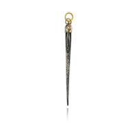 Sterling Silver and 24K Yellow Gold Sewing Needle Charm