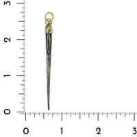 Sterling Silver and 24K Yellow Gold Sewing Needle Charm
