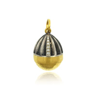 Sterling Silver and 24K Yellow Gold Diamond Charm