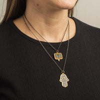Sterling Silver and 24K Yellow Gold Butterfly with Diamond Charm