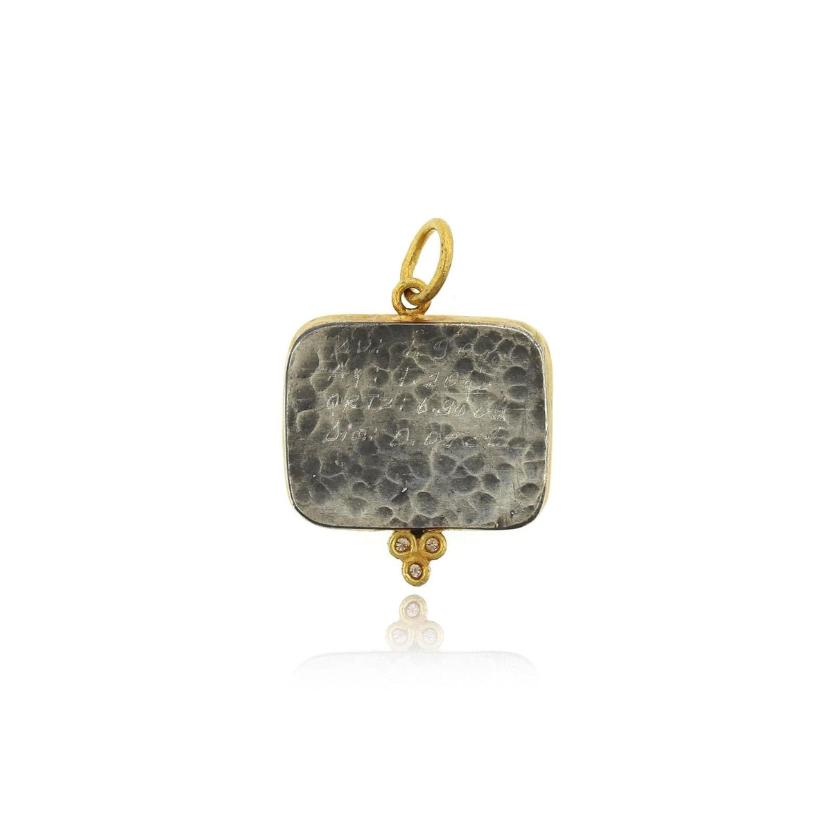 Sterling Silver and 24K Yellow Gold Butterfly with Diamond Charm