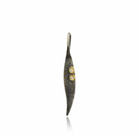Sterling Silver and 24K Yellow Gold Charm with Diamond