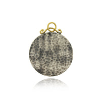 Sterling Silver and 24K Yellow Gold Mother of Pearl with Ruby Pendant