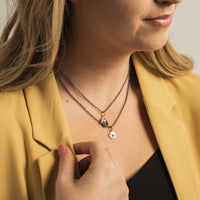 Sterling Silver and 24K Yellow Gold North Star with Diamond Pendant