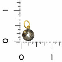 Sterling Silver and 24K Yellow Gold North Star with Diamond Pendant