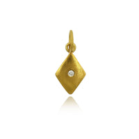 Sterling Silver and 24K Yellow Gold Diamond Charm