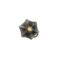 Sterling Silver and 24K Yellow Gold Diamond Charm