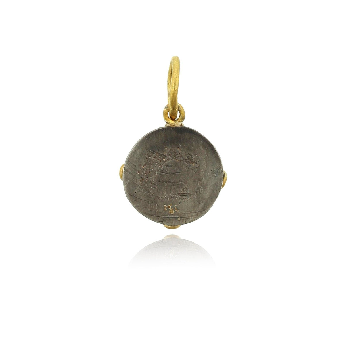 Sterling Silver and 24K Yellow Gold Tourmaline Diamond Charm