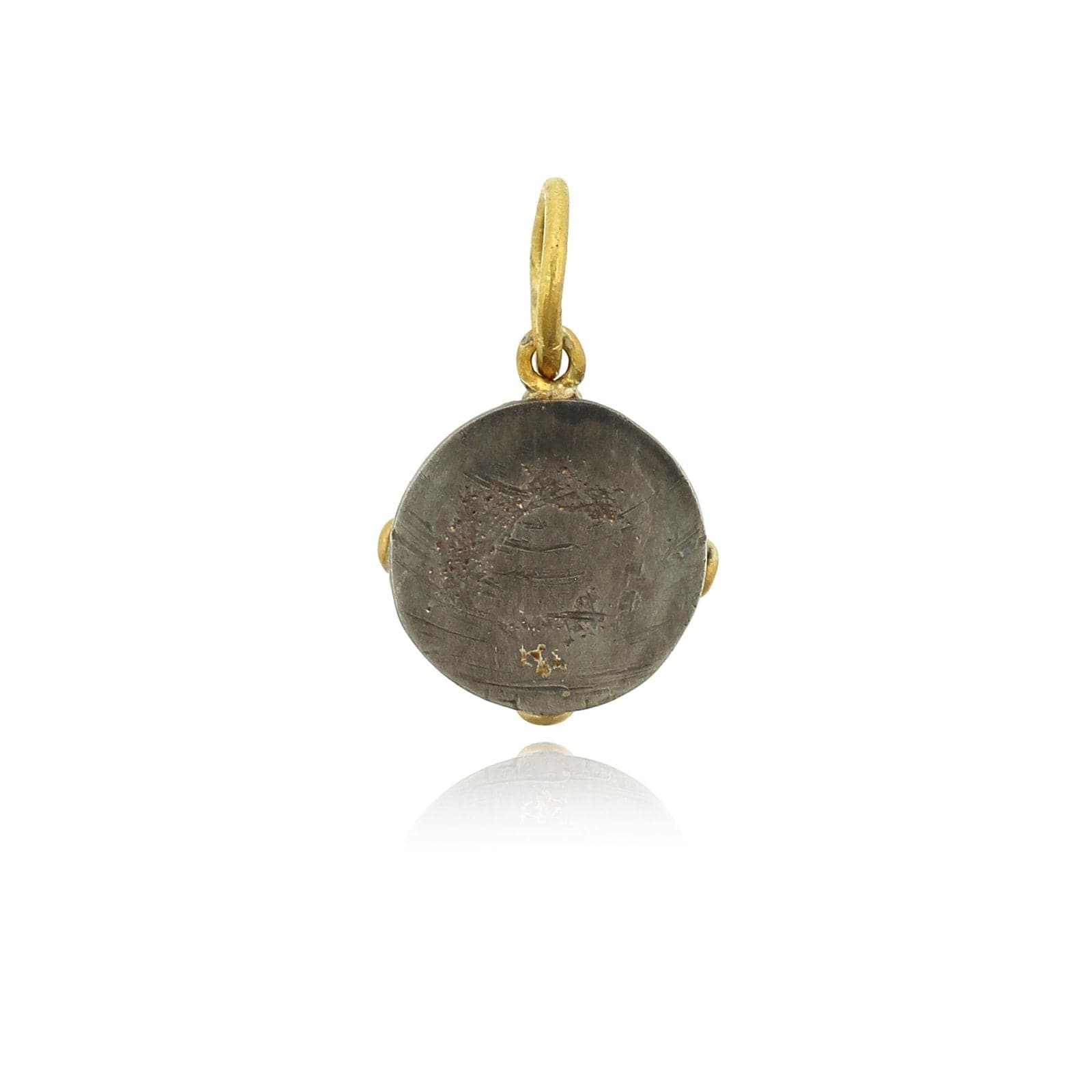 Sterling Silver and 24K Yellow Gold Tourmaline Diamond Charm