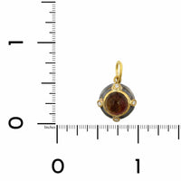 Sterling Silver and 24K Yellow Gold Tourmaline Diamond Charm