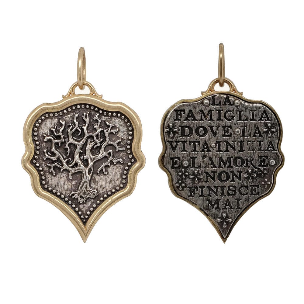 Sterling Silver 18K Yellow Gold Tree of Life Charm