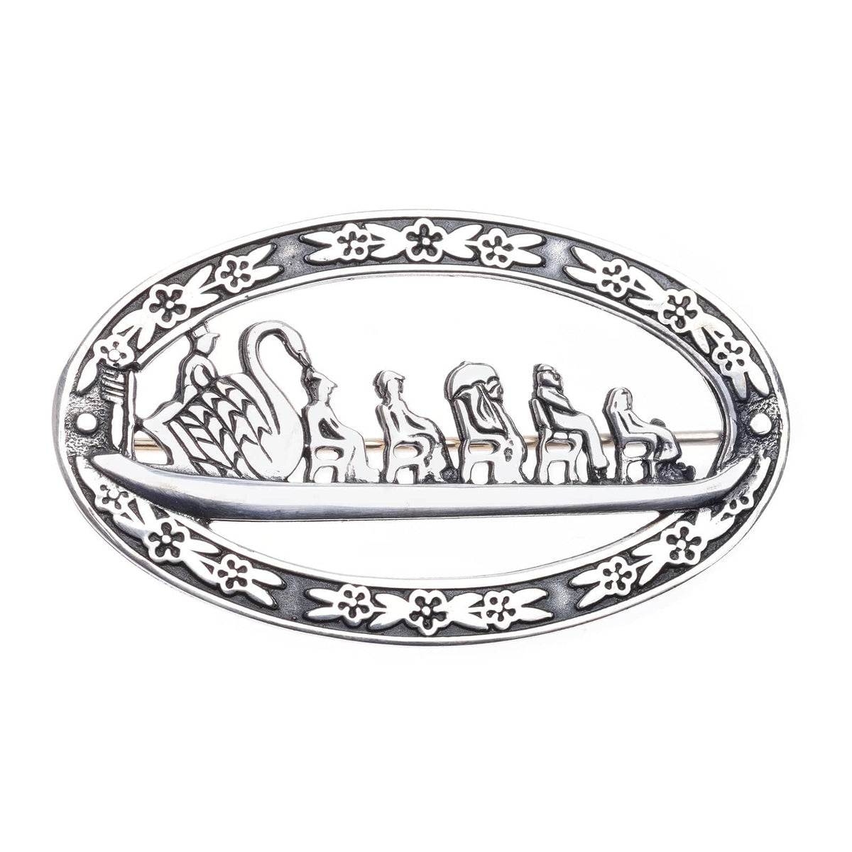Sterling Silver Boston Swanboat Pin