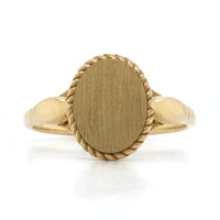 14K Yellow Gold Children's Signet Ring