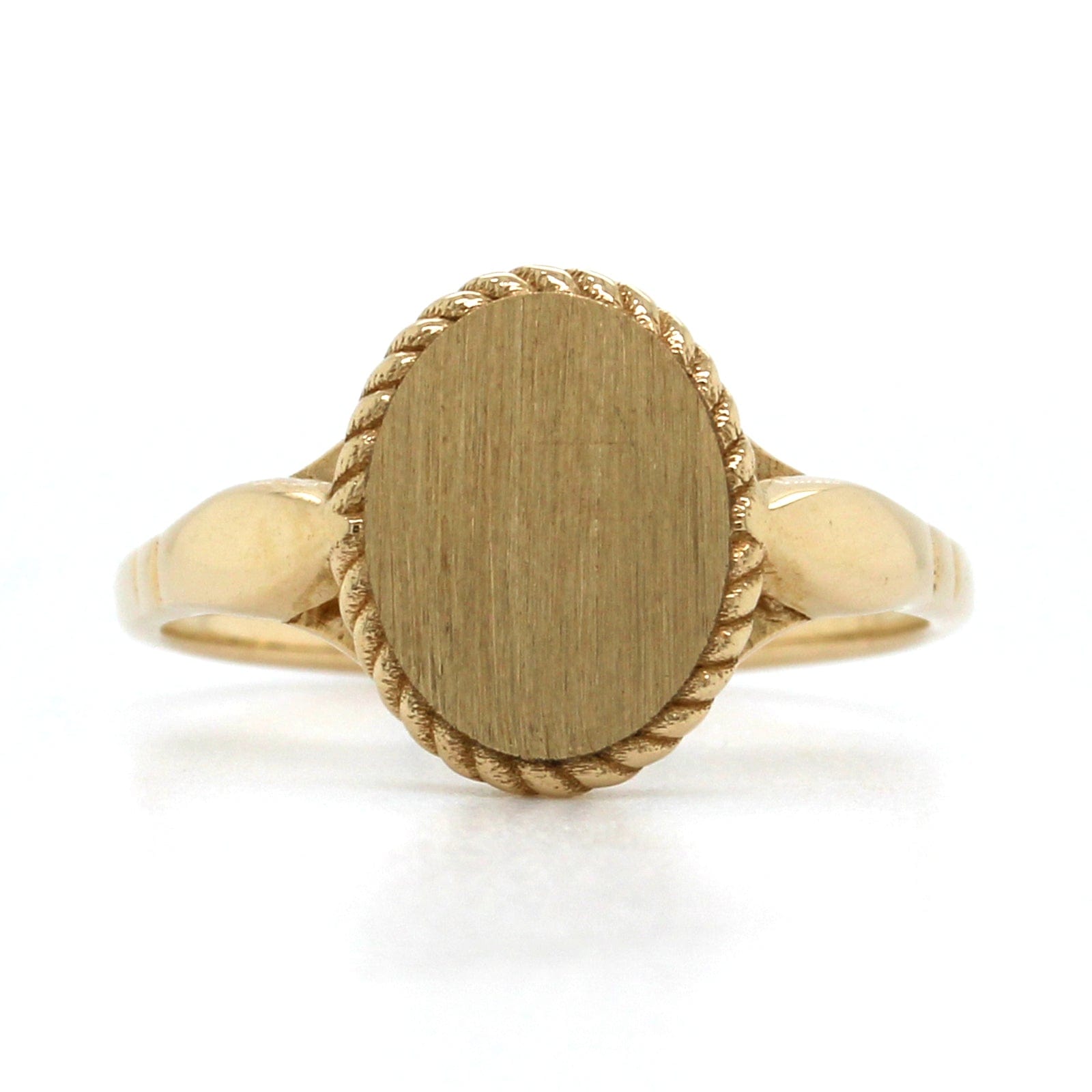 14K Yellow Gold Children's Signet Ring