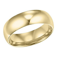 18K Yellow Gold Low Dome Polished Band, Long's Jewelers