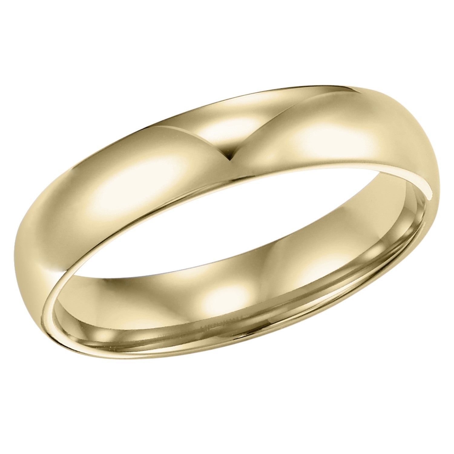 14K Yellow Gold Low Dome Wedding Band 3mm