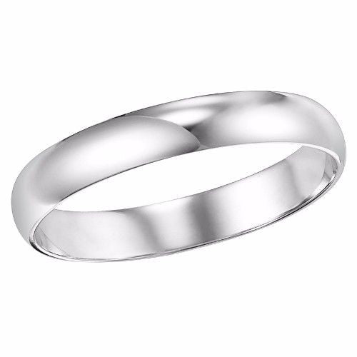 14K White Gold Low Dome Band 3mm