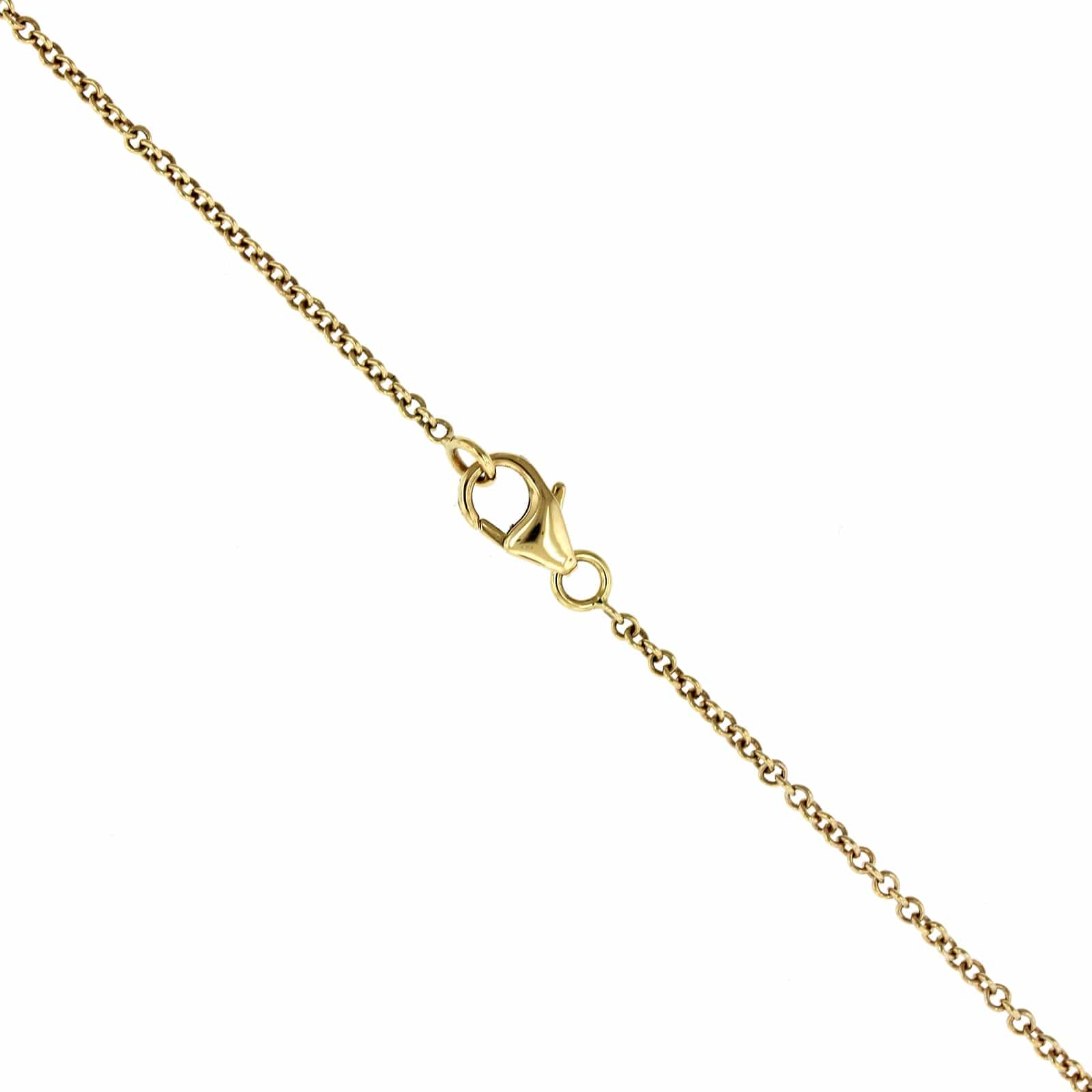 18K Yellow Gold Bezel Set Pear Shaped Blue Sapphire Pendant