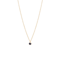 14K Yellow Gold Bezel Set Sapphire Pendant, 14k yellow gold, Long's Jewelers