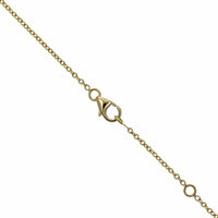 18K Yellow Gold Blue Sapphire Bezel Set Necklace