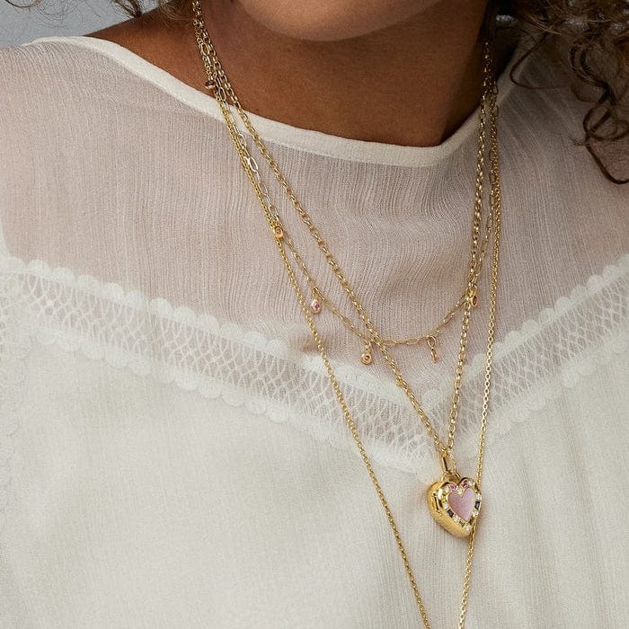 Multi-colored Sapphire Bezel Necklace
