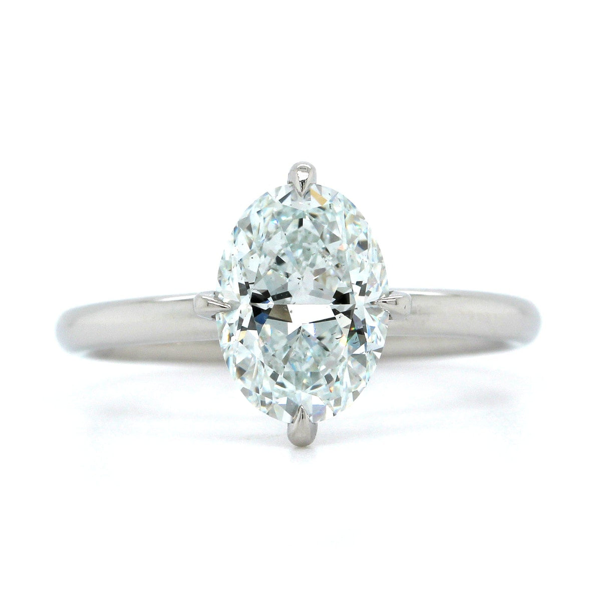 Platinum Oval Diamond Solitaire Engagement Ring, Platinum, Long's Jewelers