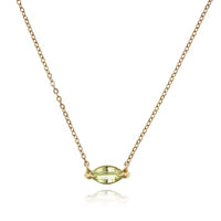 14K Yellow Gold Green Sapphire Pendant