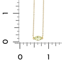 14K Yellow Gold Green Sapphire Pendant