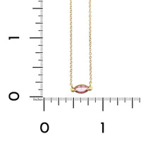 14K Yellow Gold Pink Sapphire Pendant