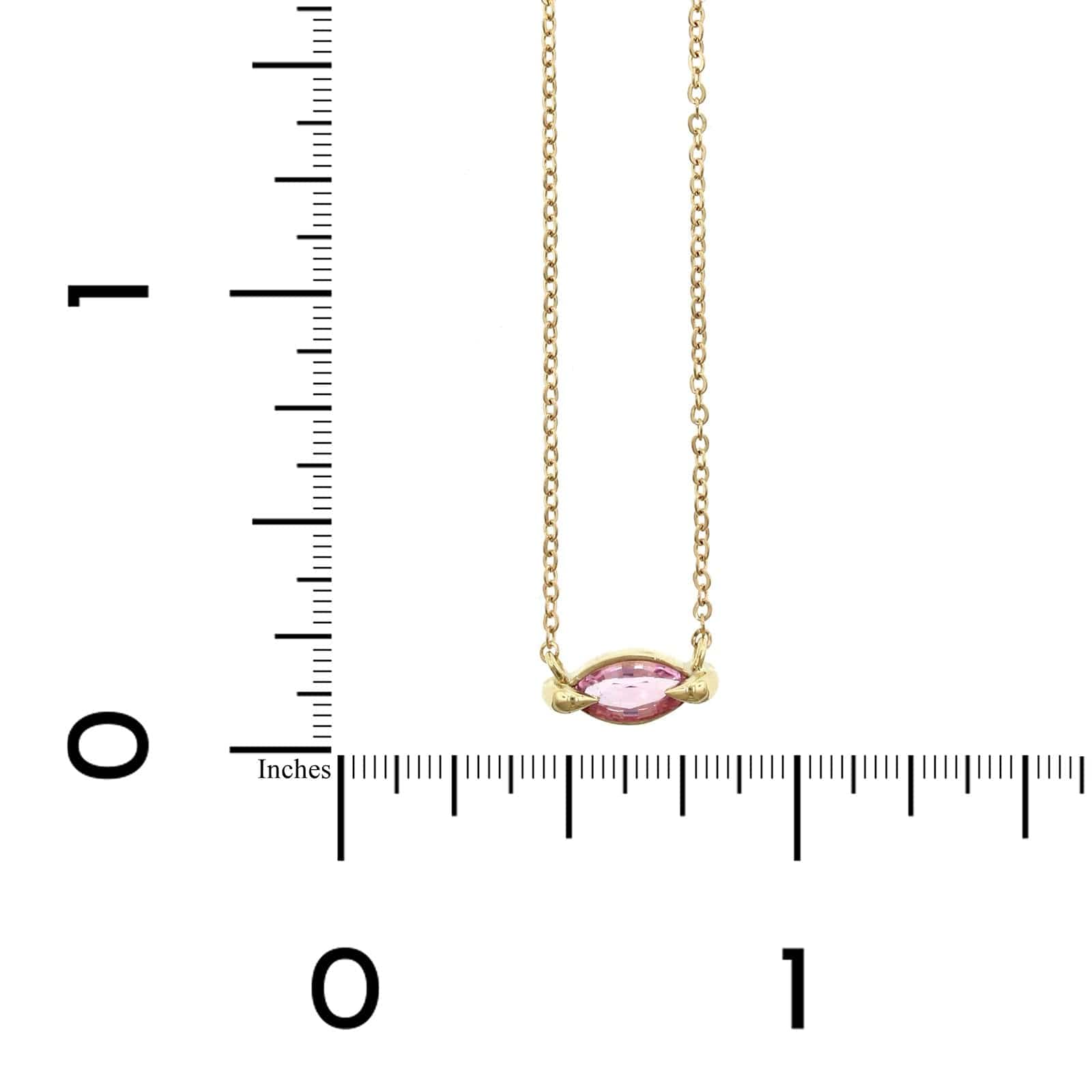 14K Yellow Gold Pink Sapphire Pendant
