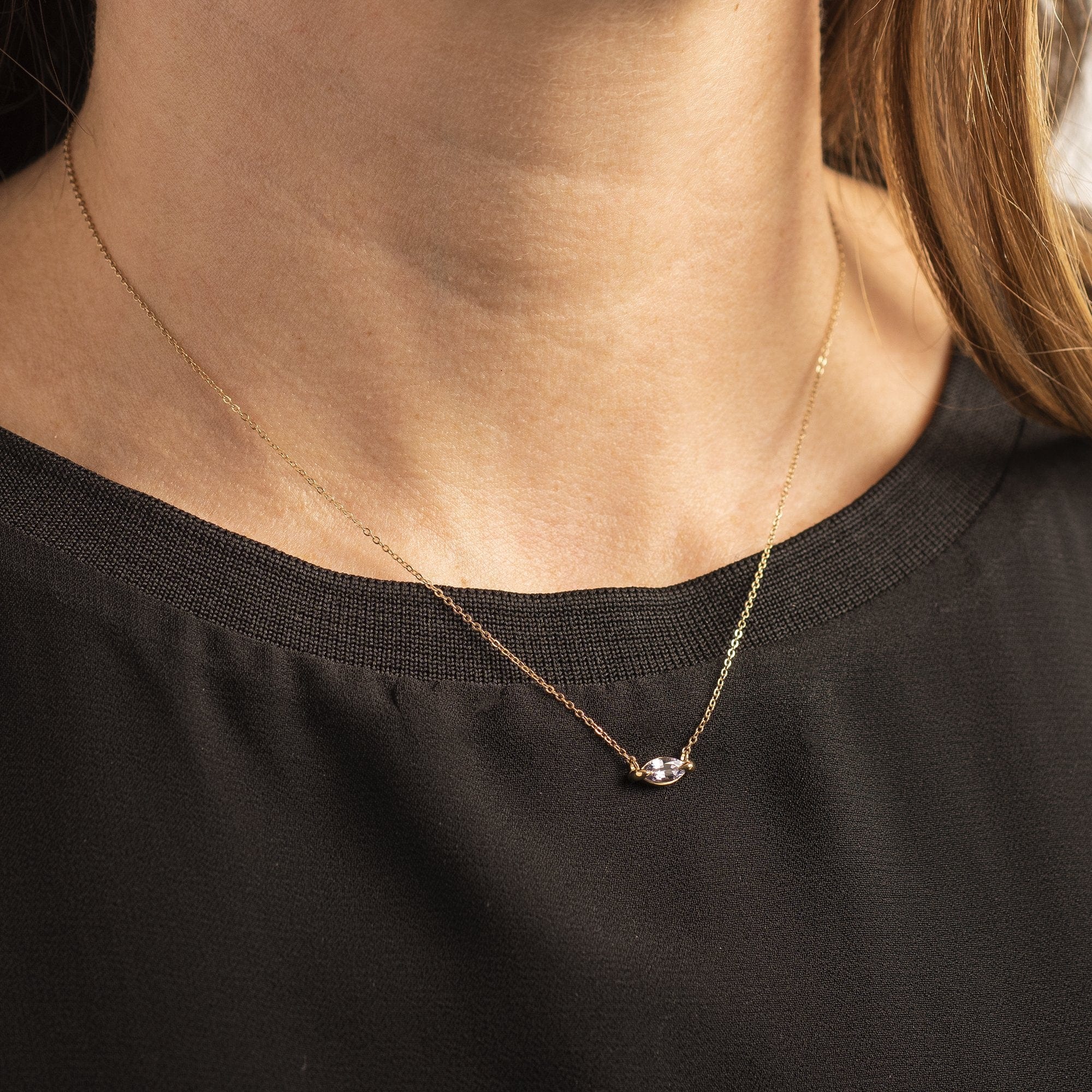 14K Yellow Gold Lavender Sapphire Pendant