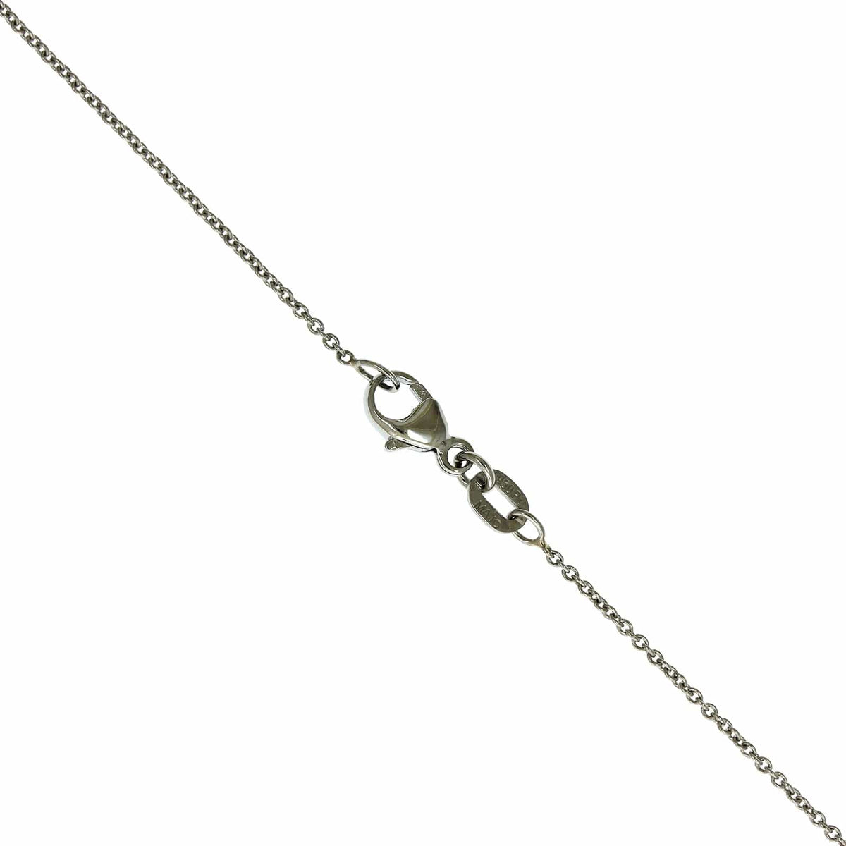 Platinum Single Round Sapphire Pendant