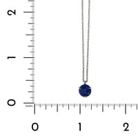 Platinum Single Round Sapphire Pendant