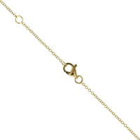 14K Yellow Gold Rainbow Sapphire Heart Necklace