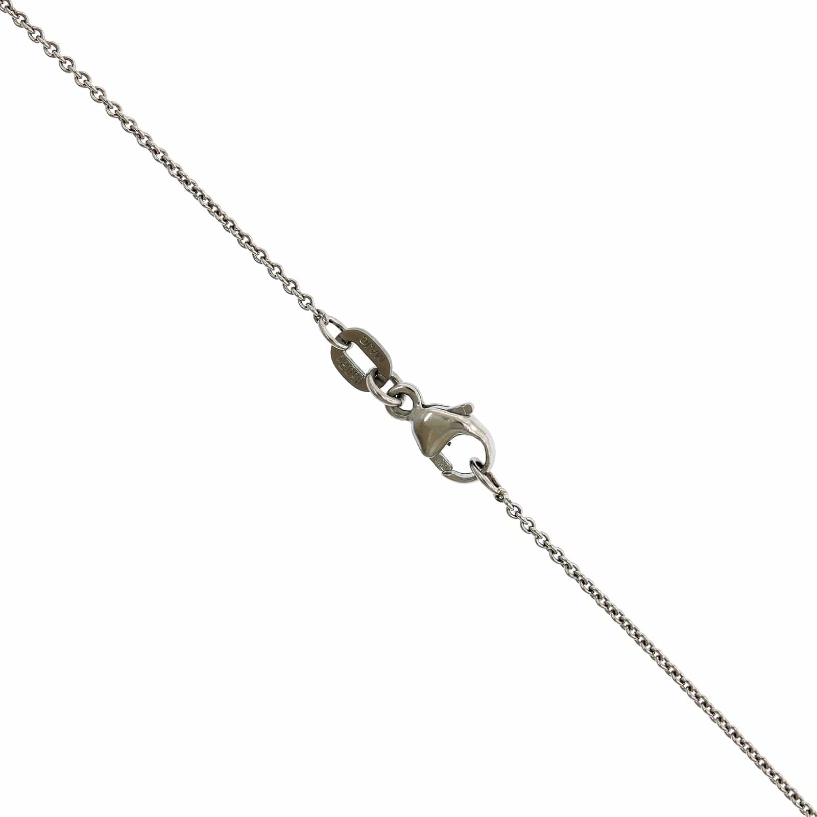 Platinum Round Sapphire Solitaire Pendant