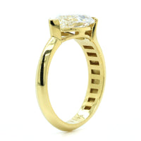 18K Yellow Gold Pear Shape Diamond Engagement Ring