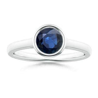 14K White Gold Sapphire Ring
