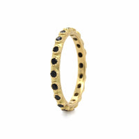 Armenta 18K Yellow Gold Black Sapphire Band
