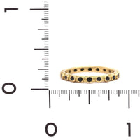 Armenta 18K Yellow Gold Black Sapphire Band