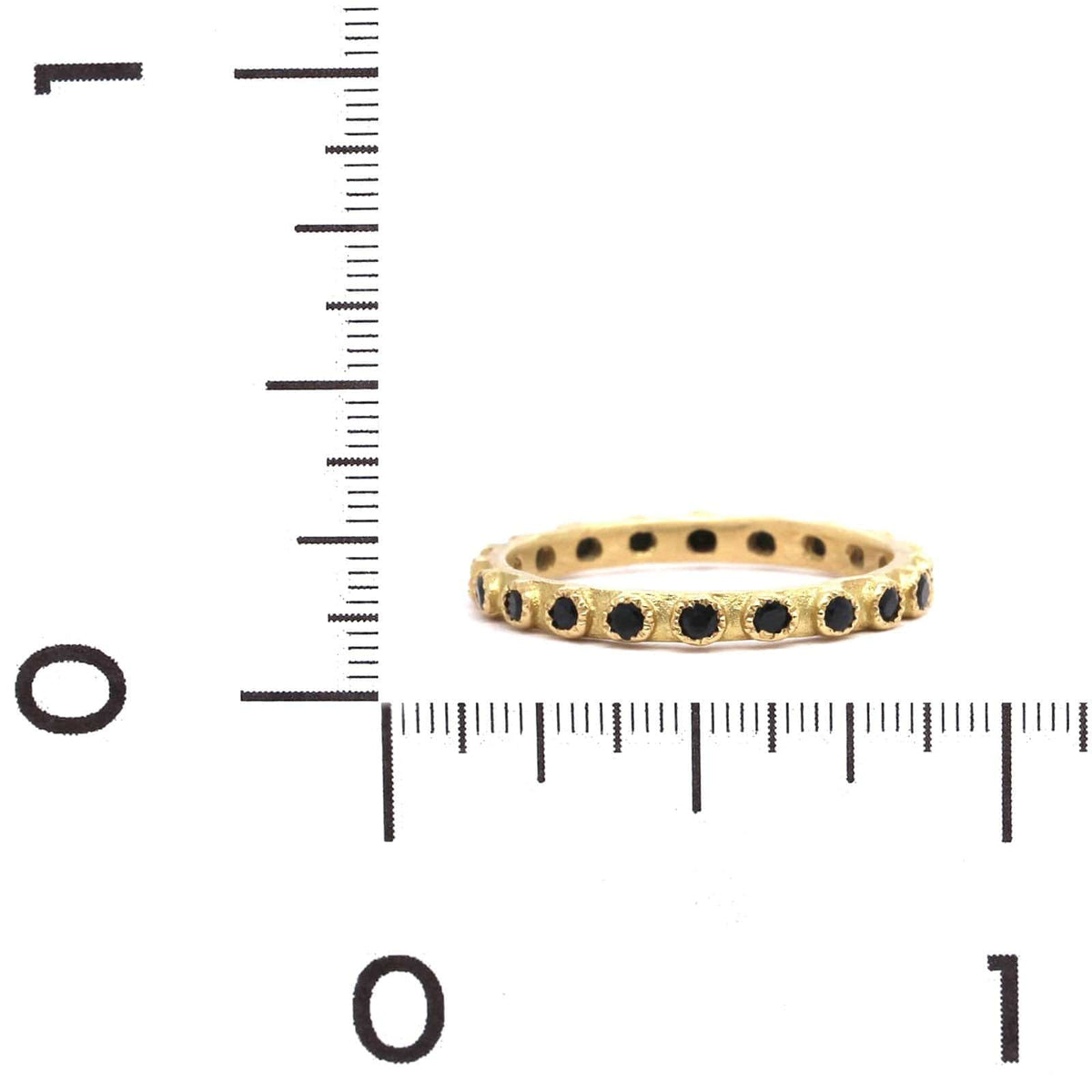 Armenta 18K Yellow Gold Black Sapphire Band