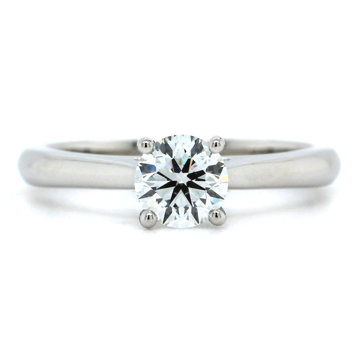 Platinum Round Diamond Solitaire Engagement Ring, Platinum, Long's Jewelers