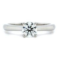 Platinum Round Diamond Solitaire Engagement Ring, Platinum, Long's Jewelers
