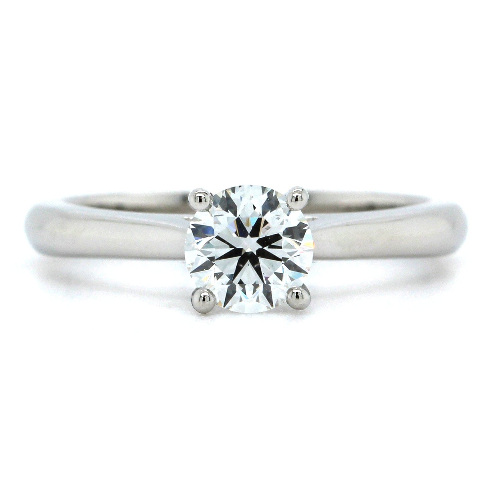 Platinum Round Diamond Solitaire Engagement Ring, Platinum, Long's Jewelers