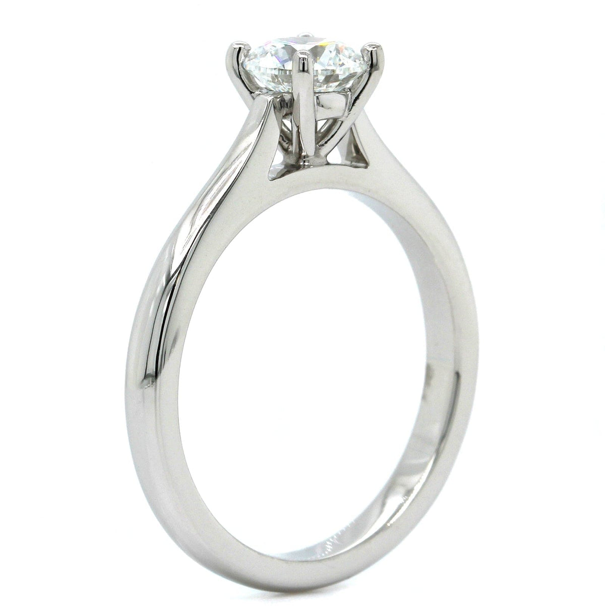 Platinum Round Diamond Solitaire Engagement Ring, Platinum, Long's Jewelers