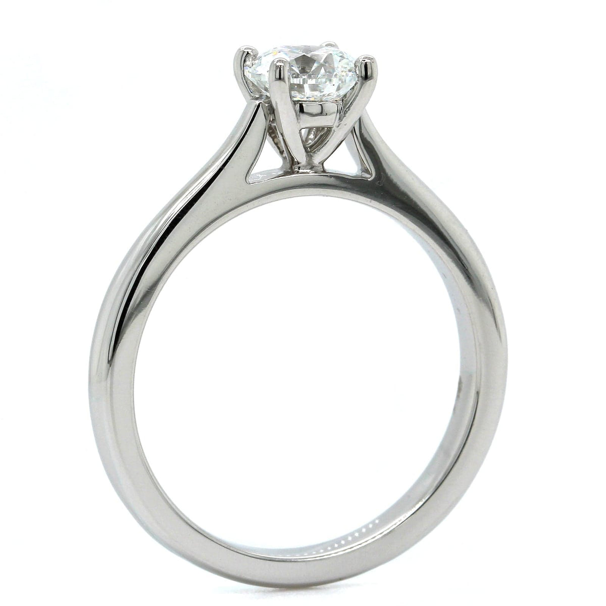 Platinum Round Diamond Solitaire Engagement Ring, Platinum, Long's Jewelers