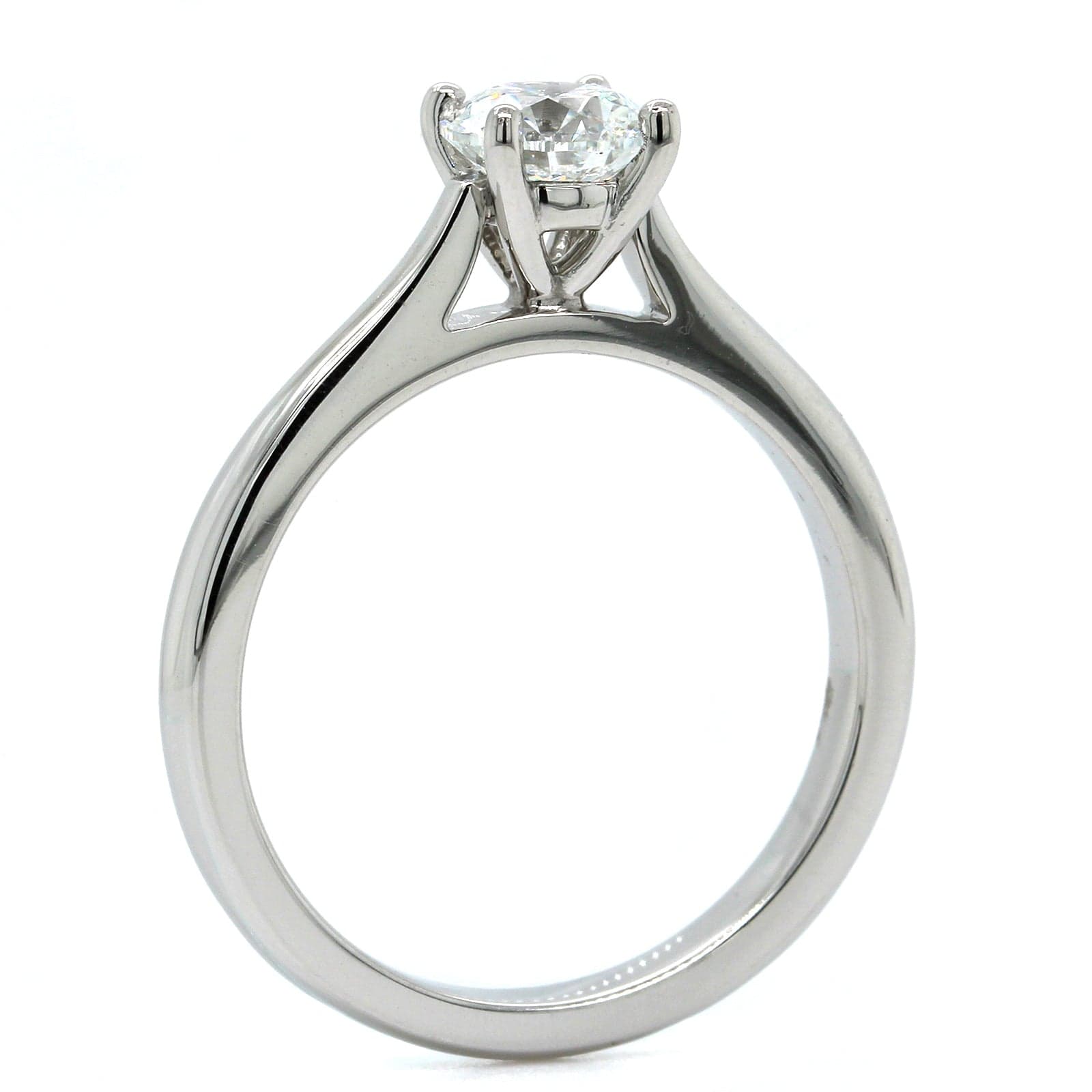 Platinum Round Diamond Solitaire Engagement Ring, Platinum, Long's Jewelers