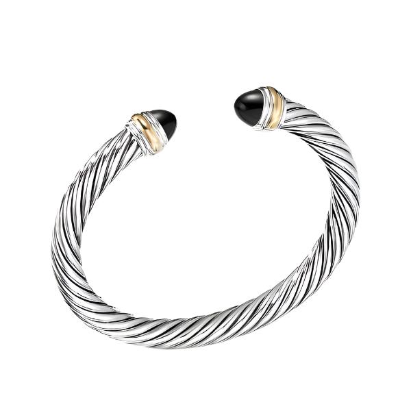 Bracelet with Black Onyx and 14K Gold