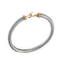 Cable Buckle Bracelet with Gold